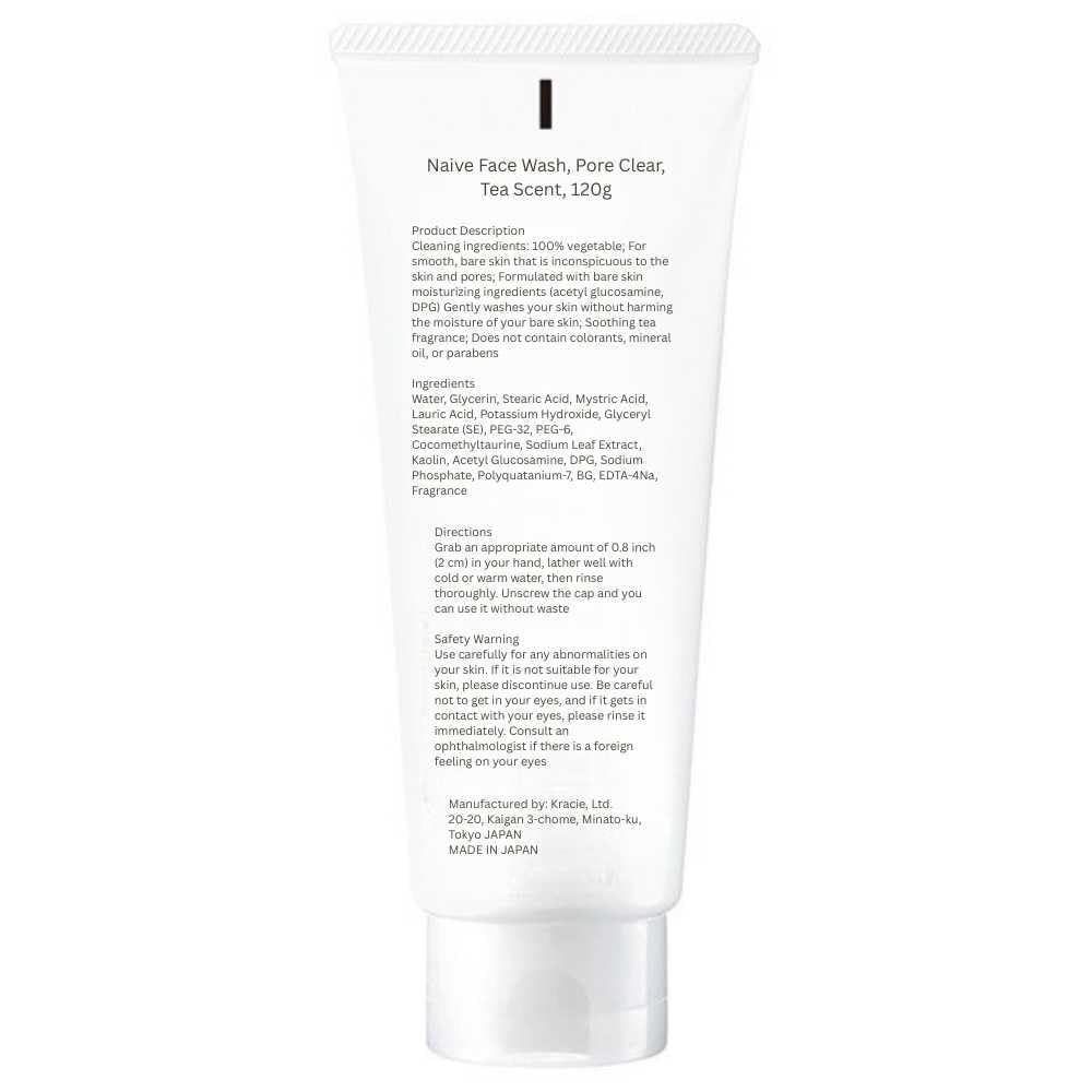 Amazon.com: TokyoSuperSale Naive Face Wash, Pore Clear, Green Tea